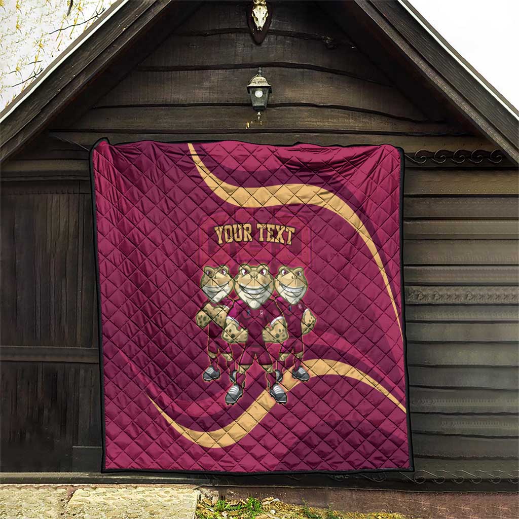 Custom QLD Maroons Cane Toad Quilt Queensland Origin No3