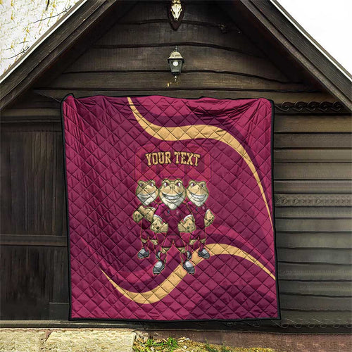 Custom QLD Maroons Cane Toad Quilt Queensland Origin No3