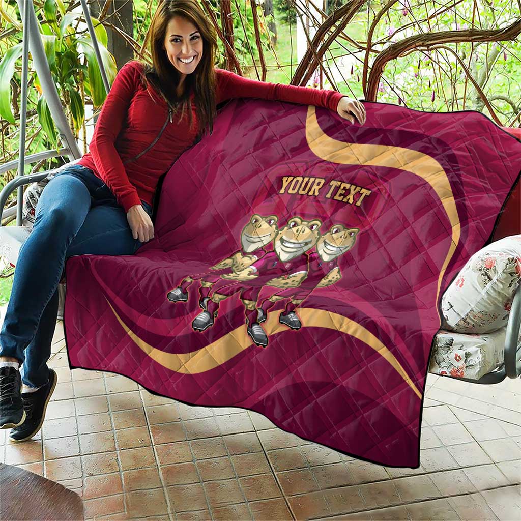 Custom QLD Maroons Cane Toad Quilt Queensland Origin No3