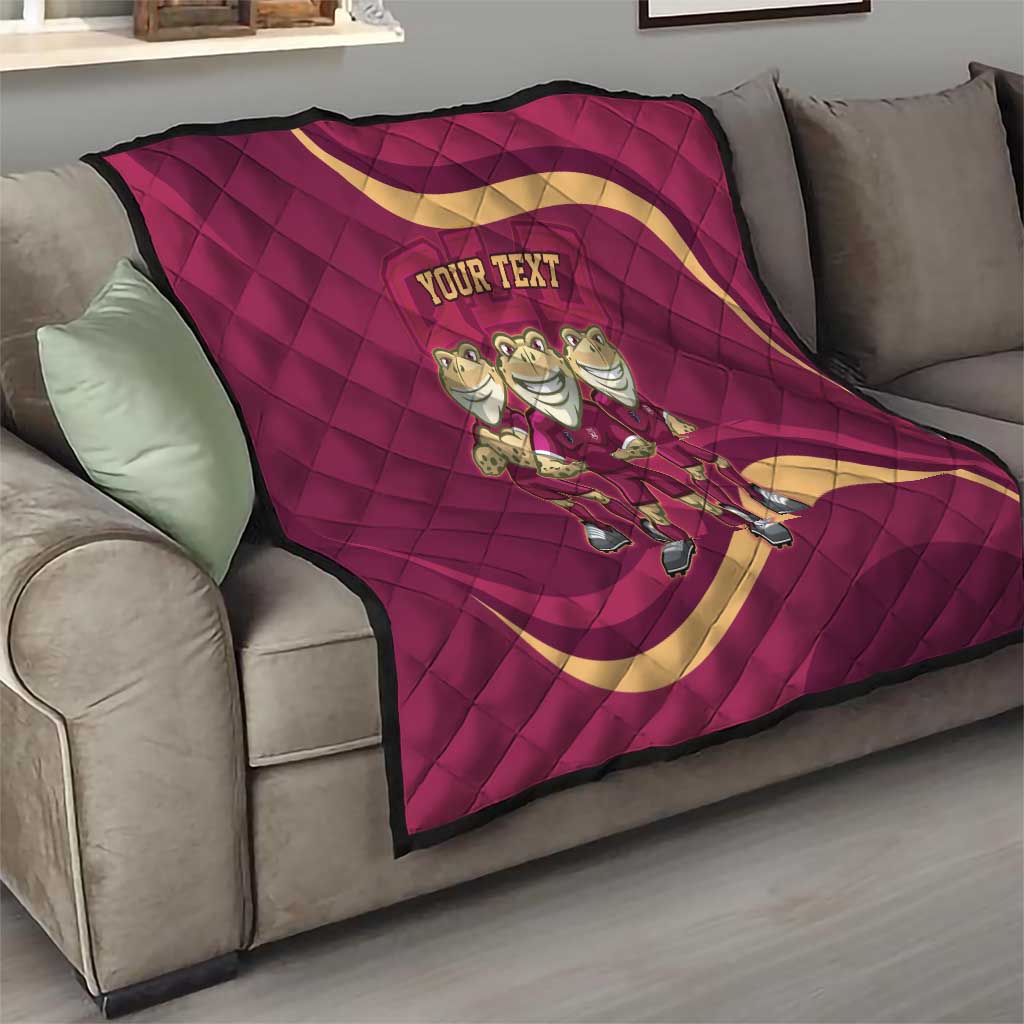 Custom QLD Maroons Cane Toad Quilt Queensland Origin No3
