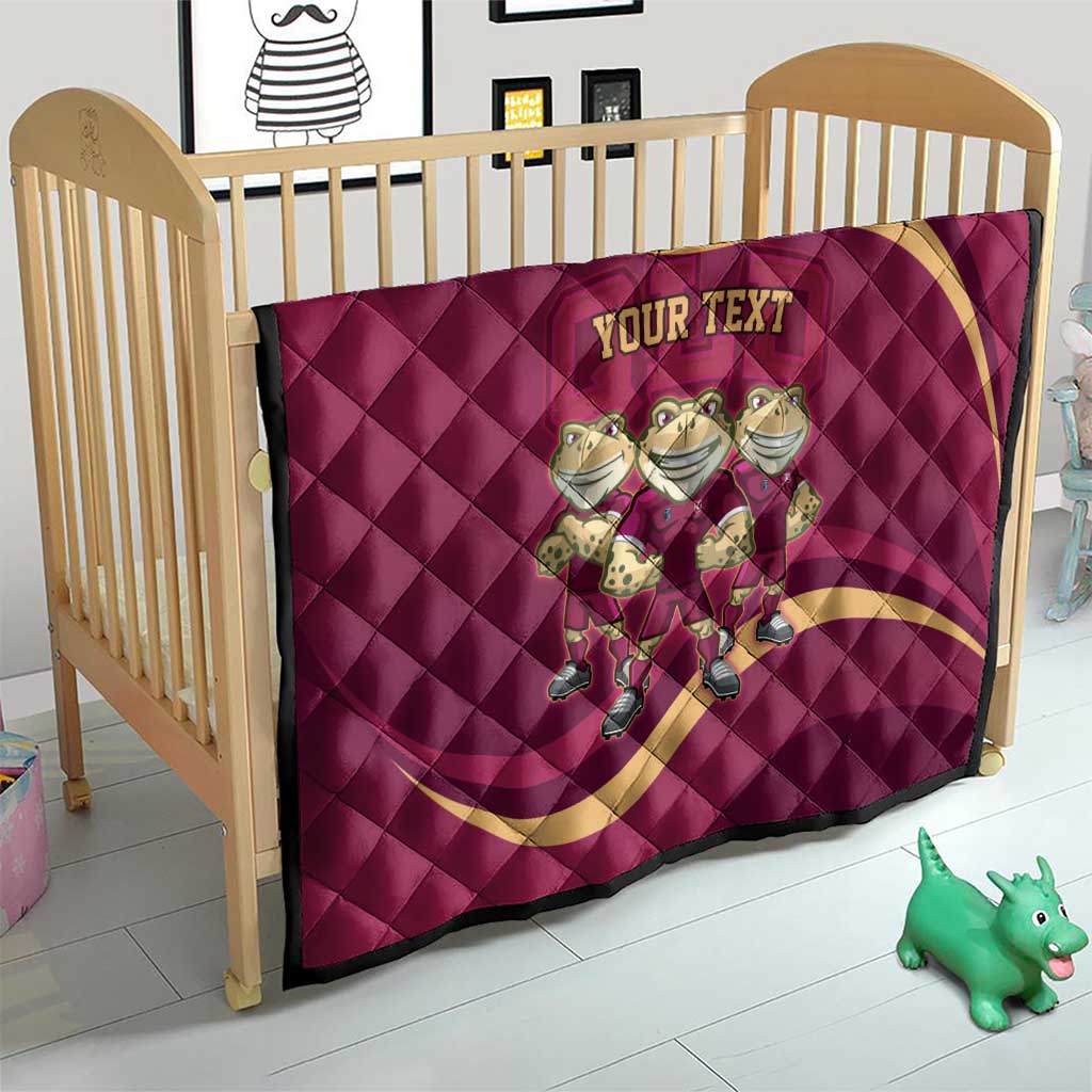 Custom QLD Maroons Cane Toad Quilt Queensland Origin No3