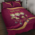 Custom QLD Maroons Cane Toad Quilt Bed Set Queensland Origin No3