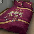 Custom QLD Maroons Cane Toad Quilt Bed Set Queensland Origin No3