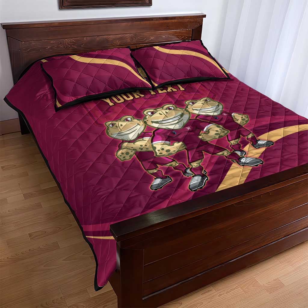 Custom QLD Maroons Cane Toad Quilt Bed Set Queensland Origin No3