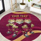 Custom QLD Maroons Cane Toad Round Carpet Queensland Origin No3