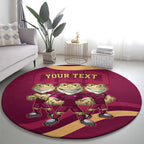 Custom QLD Maroons Cane Toad Round Carpet Queensland Origin No3