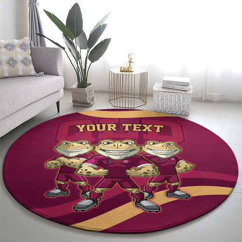Custom QLD Maroons Cane Toad Round Carpet Queensland Origin No3