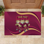 Custom QLD Maroons Cane Toad Rubber Doormat Queensland Origin No3