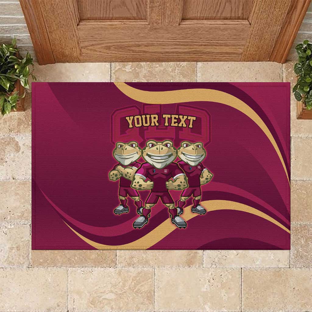 Custom QLD Maroons Cane Toad Rubber Doormat Queensland Origin No3