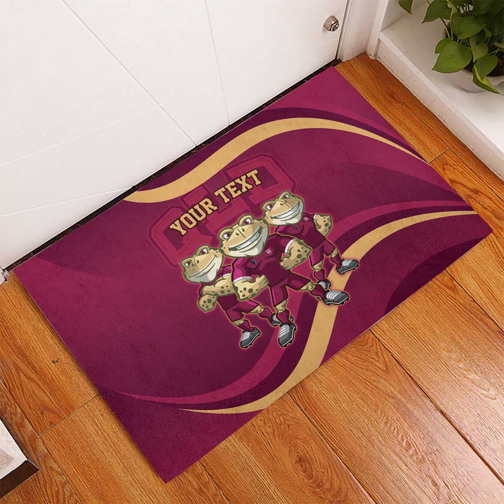 Custom QLD Maroons Cane Toad Rubber Doormat Queensland Origin No3
