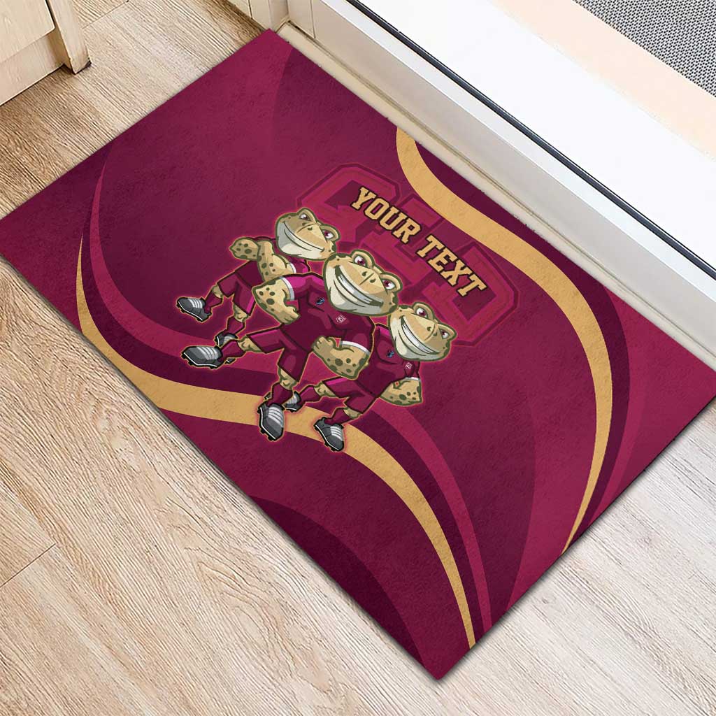 Custom QLD Maroons Cane Toad Rubber Doormat Queensland Origin No3