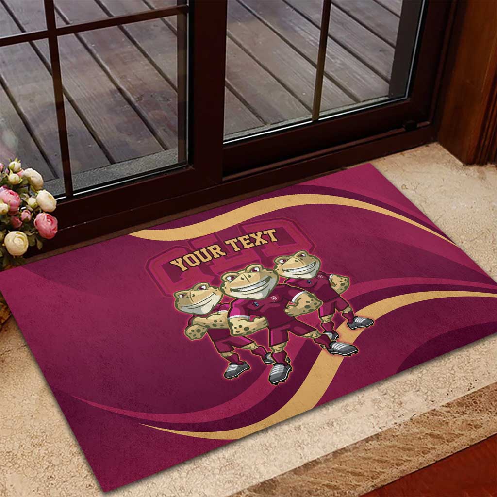 Custom QLD Maroons Cane Toad Rubber Doormat Queensland Origin No3