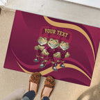Custom QLD Maroons Cane Toad Rubber Doormat Queensland Origin No3