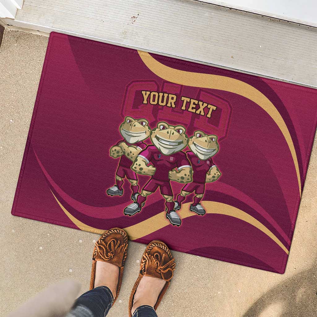 Custom QLD Maroons Cane Toad Rubber Doormat Queensland Origin No3