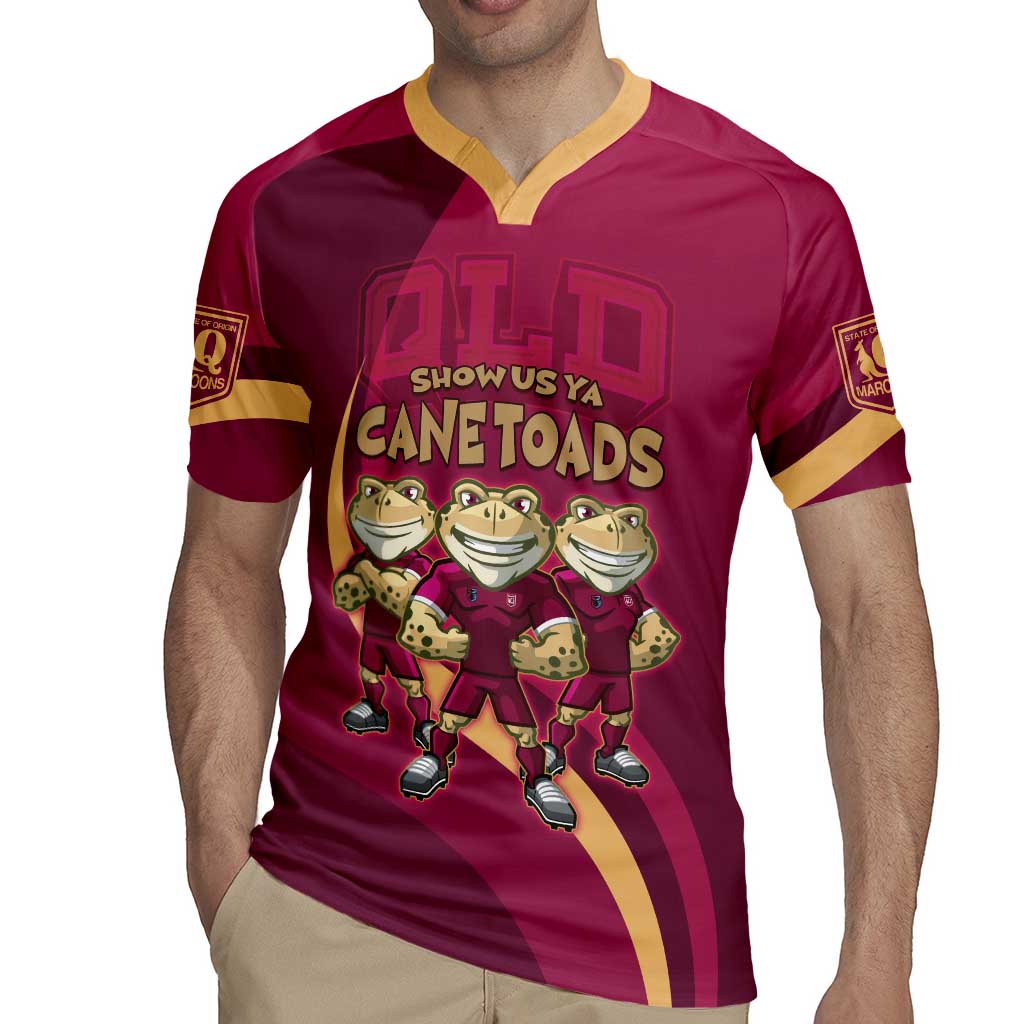 Custom QLD Maroons Cane Toad Rugby Jersey Queensland Origin No3