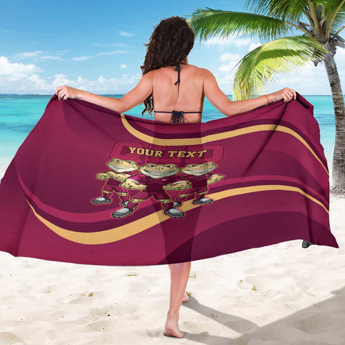 Custom QLD Maroons Cane Toad Sarong Queensland Origin No3