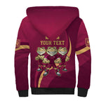 Custom QLD Maroons Cane Toad Sherpa Hoodie Queensland Origin No3