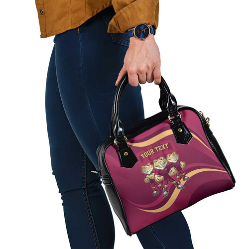 Custom QLD Maroons Cane Toad Shoulder Handbag Queensland Origin No3