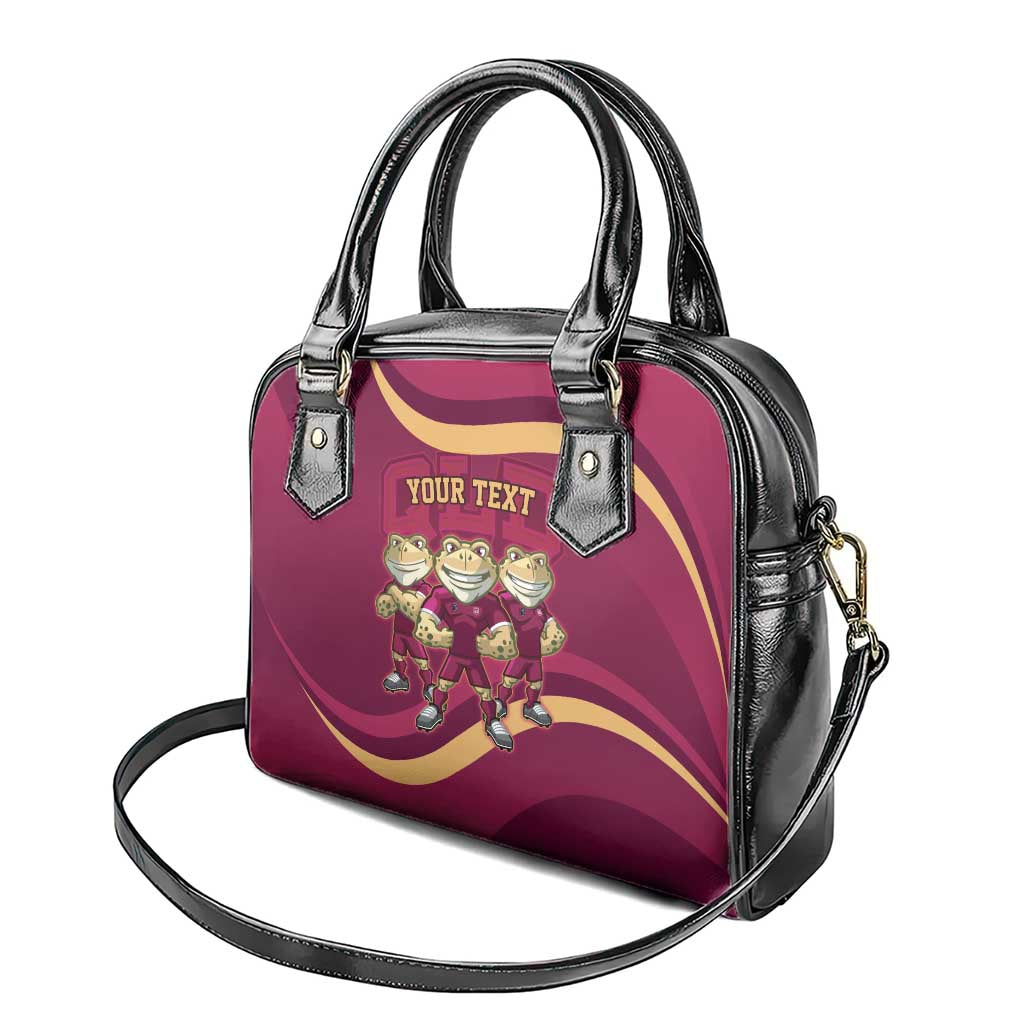 Custom QLD Maroons Cane Toad Shoulder Handbag Queensland Origin No3