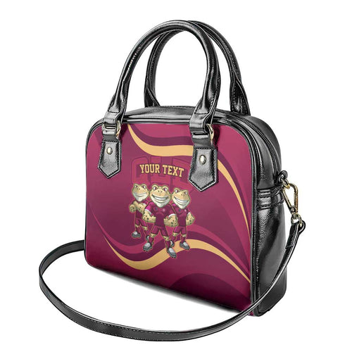 Custom QLD Maroons Cane Toad Shoulder Handbag Queensland Origin No3