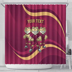 Custom QLD Maroons Cane Toad Shower Curtain Queensland Origin No3