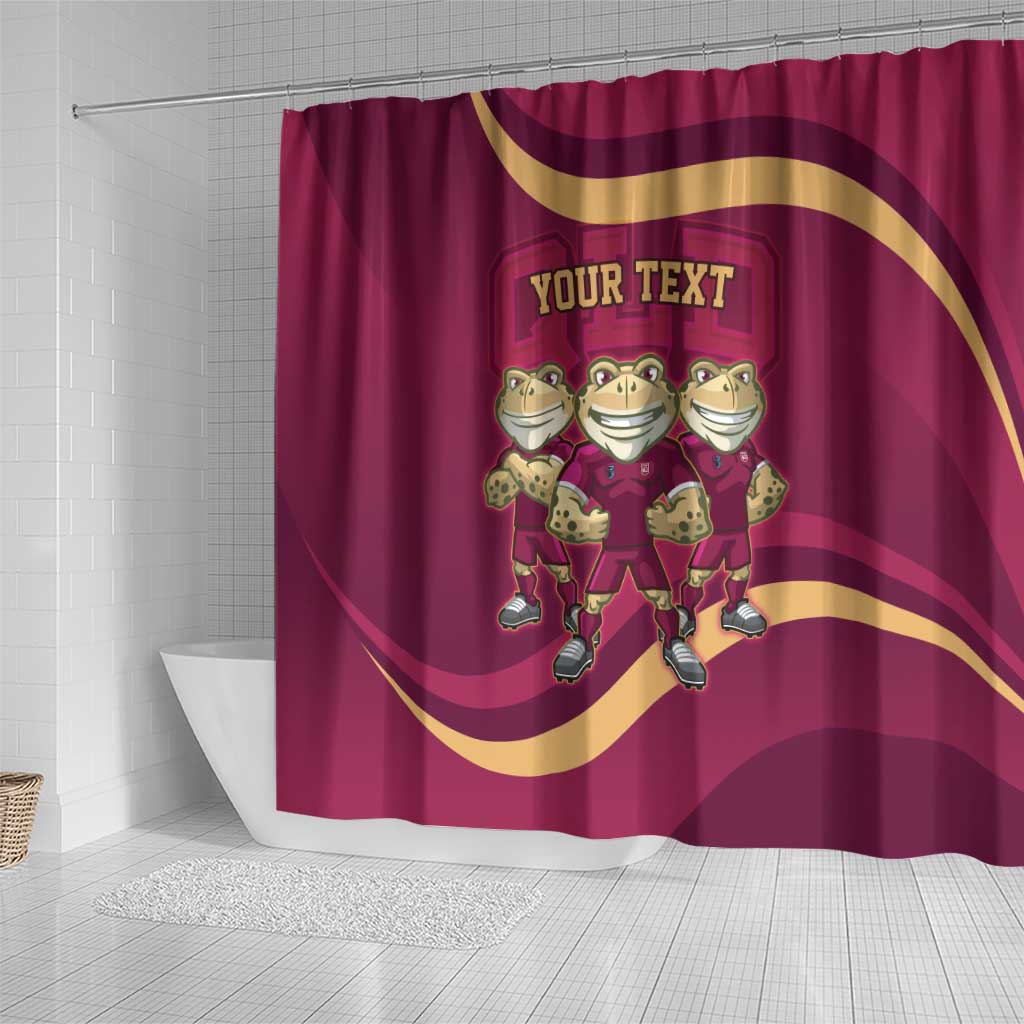 Custom QLD Maroons Cane Toad Shower Curtain Queensland Origin No3