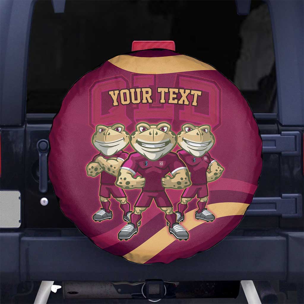 Custom QLD Maroons Cane Toad Spare Tire Cover Queensland Origin No3