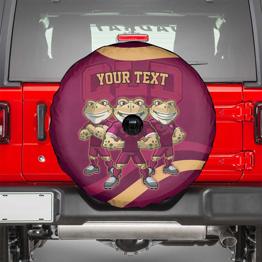 Custom QLD Maroons Cane Toad Spare Tire Cover Queensland Origin No3