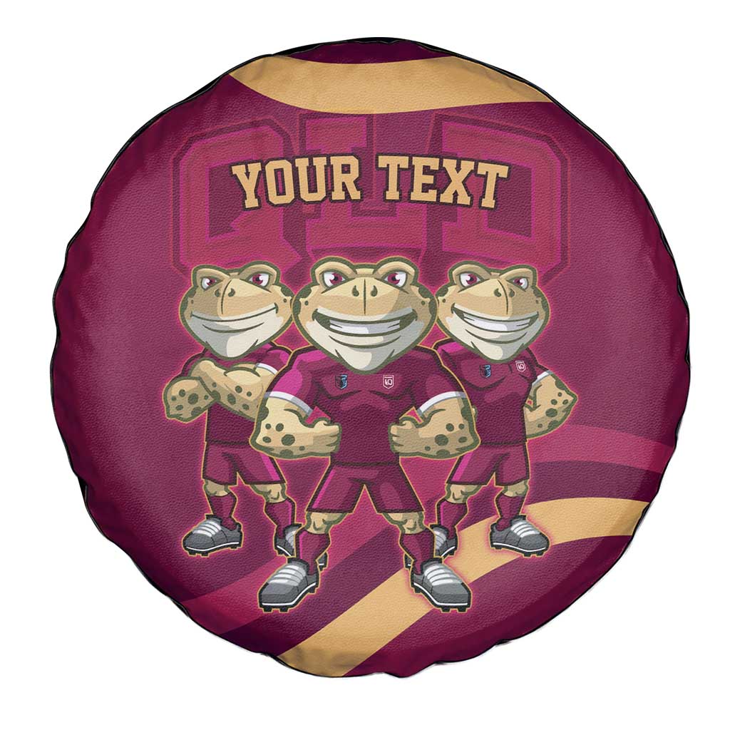 Custom QLD Maroons Cane Toad Spare Tire Cover Queensland Origin No3