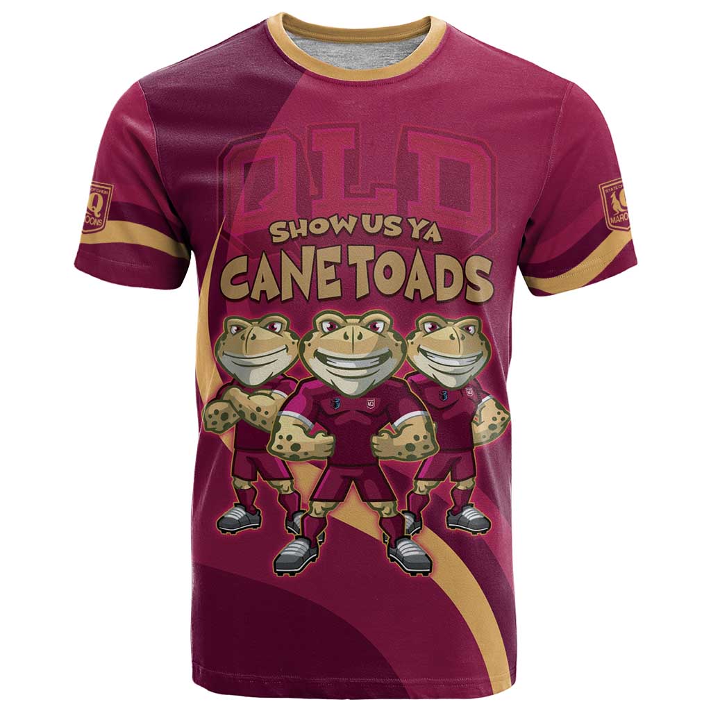 Custom QLD Maroons Cane Toad T Shirt Queensland Origin No3