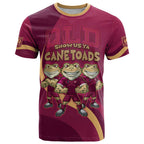 Custom QLD Maroons Cane Toad T Shirt Queensland Origin No3