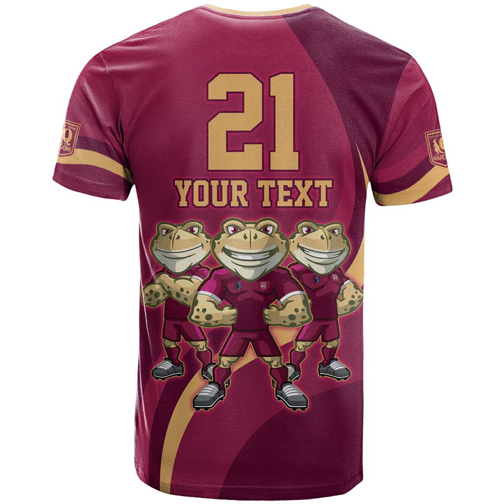 Custom QLD Maroons Cane Toad T Shirt Queensland Origin No3