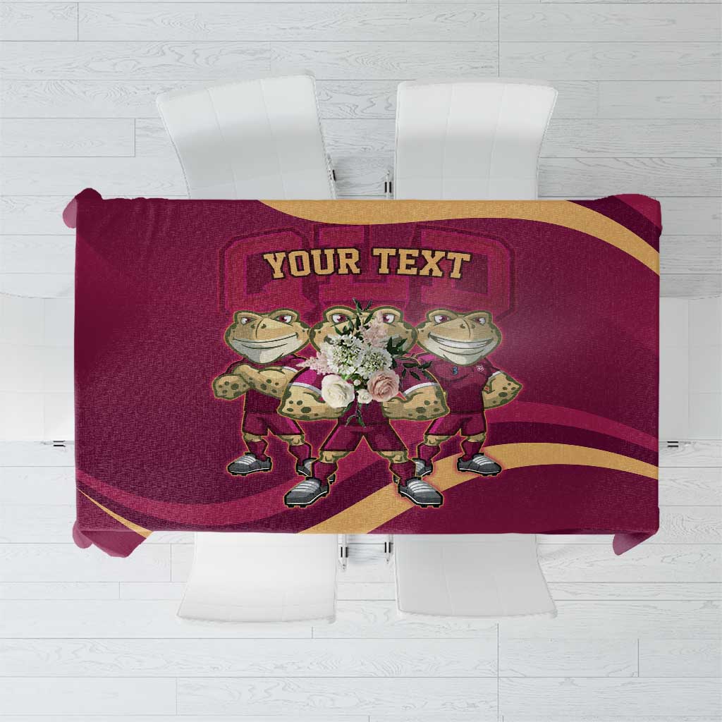 Custom QLD Maroons Cane Toad Tablecloth Queensland Origin No3