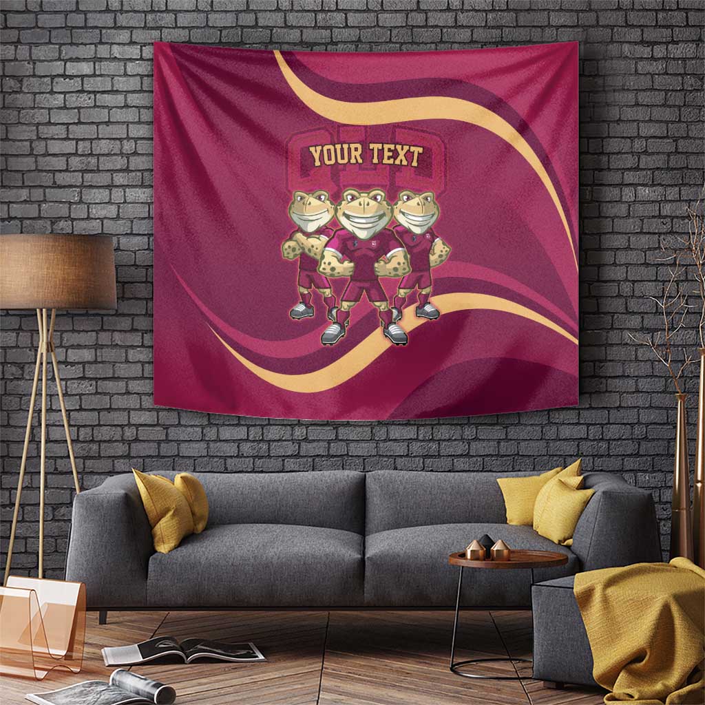 Custom QLD Maroons Cane Toad Tapestry Queensland Origin No3
