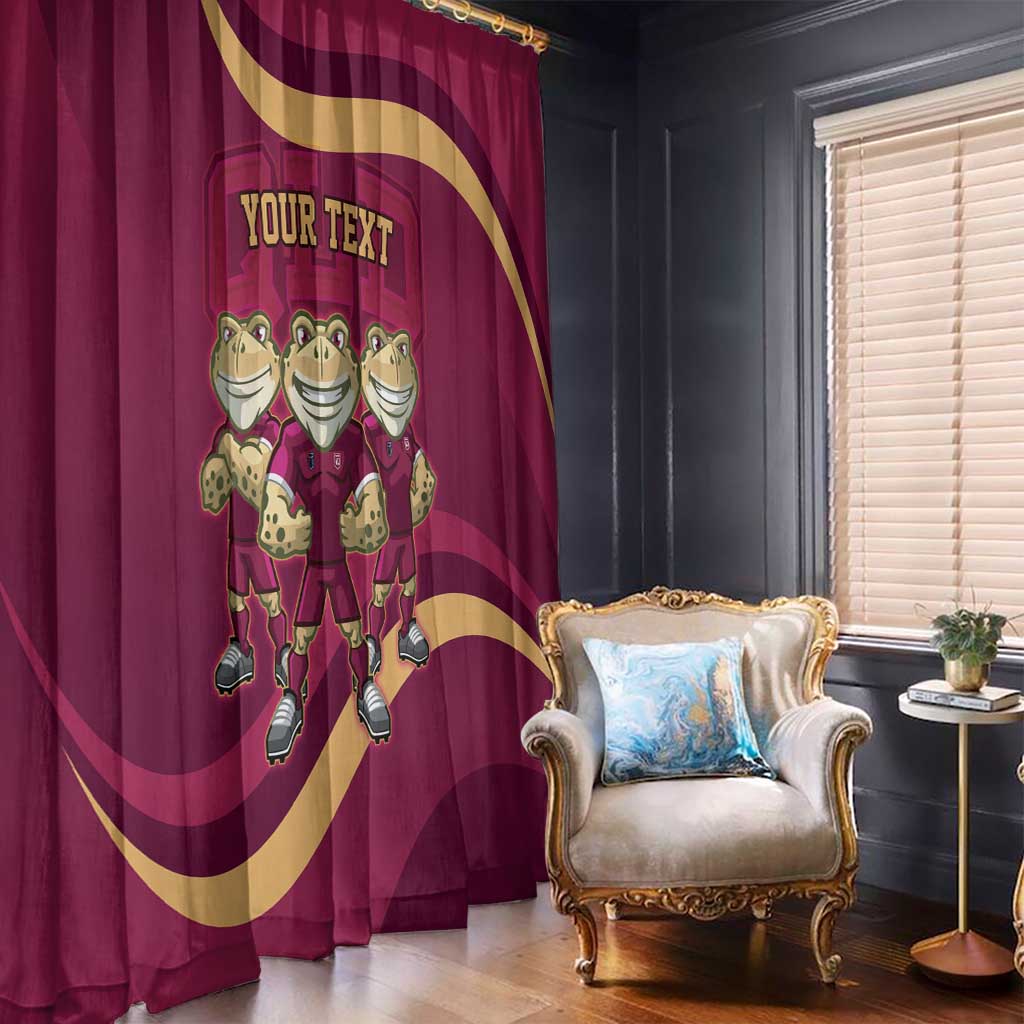 Custom QLD Maroons Cane Toad Window Curtain Queensland Origin No3