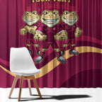 Custom QLD Maroons Cane Toad Window Curtain Queensland Origin No3
