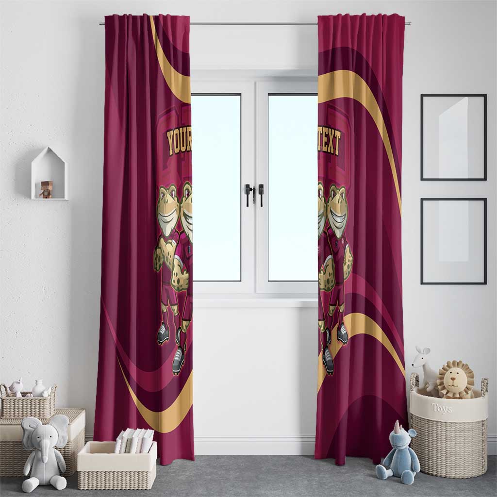 Custom QLD Maroons Cane Toad Window Curtain Queensland Origin No3
