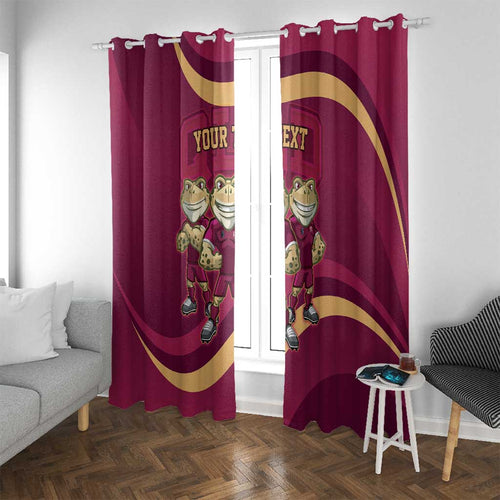 Custom QLD Maroons Cane Toad Window Curtain Queensland Origin No3