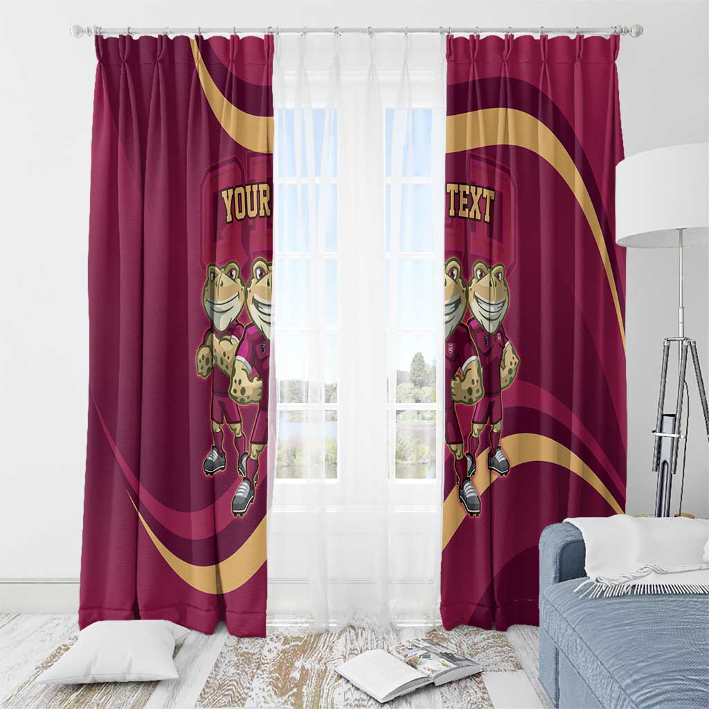 Custom QLD Maroons Cane Toad Window Curtain Queensland Origin No3