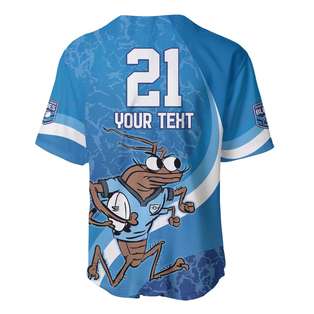 Custom NSW Cockroaches Blues Baseball Jersey New South Wales Origin No1