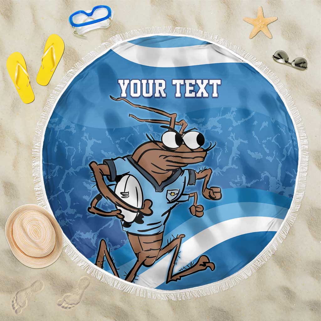 Custom NSW Cockroaches Blues Beach Blanket New South Wales Origin No1