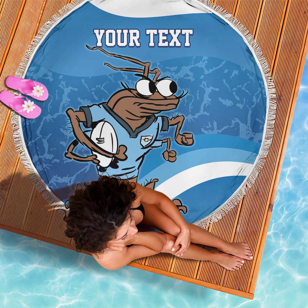 Custom NSW Cockroaches Blues Beach Blanket New South Wales Origin No1