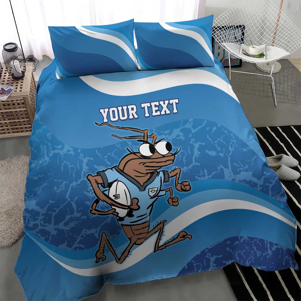 Custom NSW Cockroaches Blues Bedding Set New South Wales Origin No1