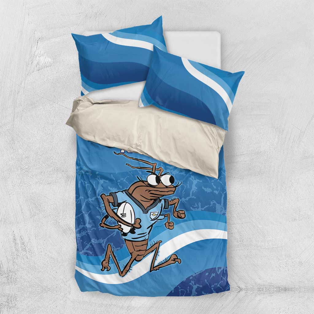 Custom NSW Cockroaches Blues Bedding Set New South Wales Origin No1