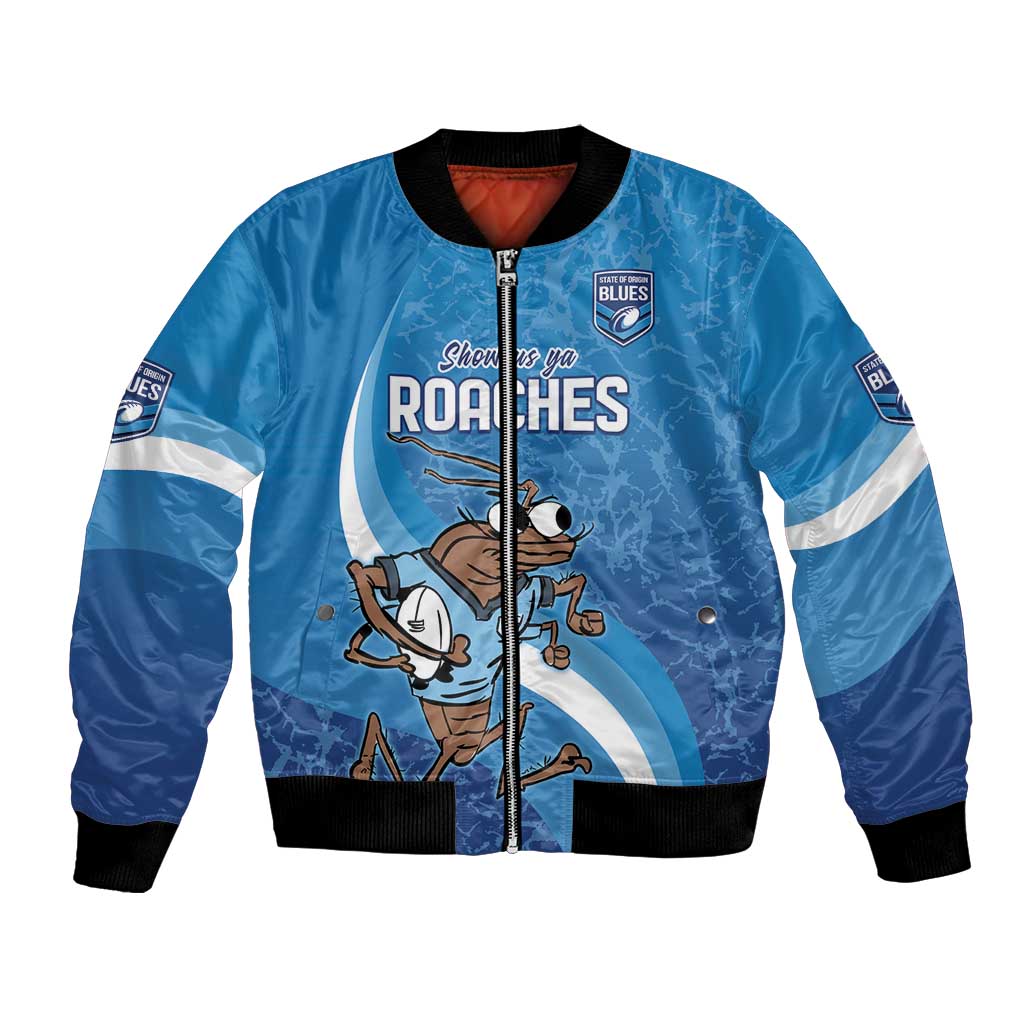Custom NSW Cockroaches Blues Bomber Jacket New South Wales Origin No1