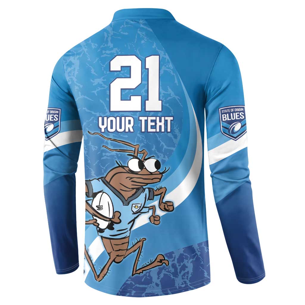 Custom NSW Cockroaches Blues Button Sweatshirt New South Wales Origin No1