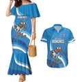Custom NSW Cockroaches Blues Couples Matching Mermaid Dress and Hawaiian Shirt New South Wales Origin No1