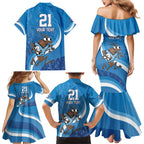 Custom NSW Cockroaches Blues Family Matching Mermaid Dress and Hawaiian Shirt New South Wales Origin No1