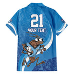 Custom NSW Cockroaches Blues Family Matching Short Sleeve Bodycon Dress and Hawaiian Shirt New South Wales Origin No1
