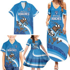 Custom NSW Cockroaches Blues Family Matching Summer Maxi Dress and Hawaiian Shirt New South Wales Origin No1